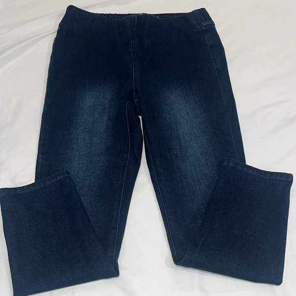 Soft Surroundings Pull-on Jeans Size Small Petite Dark Wash Skinny High Rise - Picture 2 of 9
